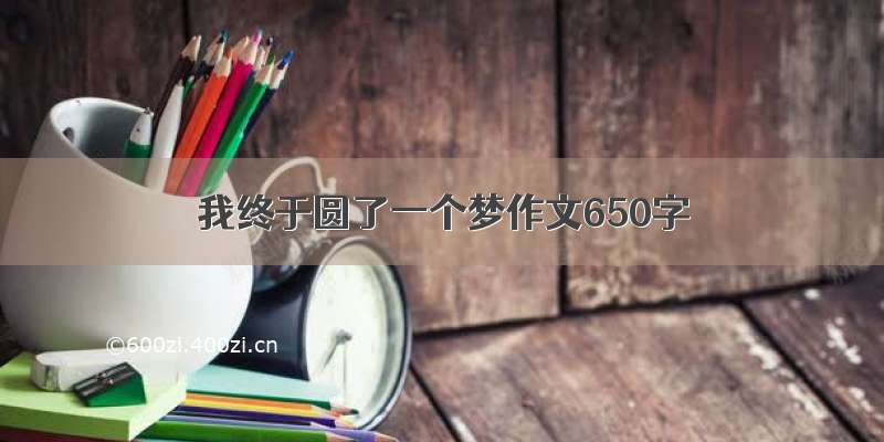 我终于圆了一个梦作文650字