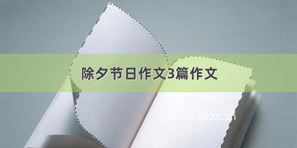 除夕节日作文3篇作文