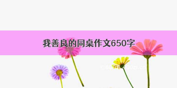 我善良的同桌作文650字