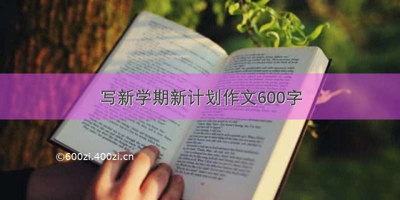 写新学期新计划作文600字