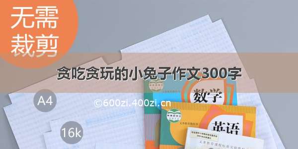 贪吃贪玩的小兔子作文300字