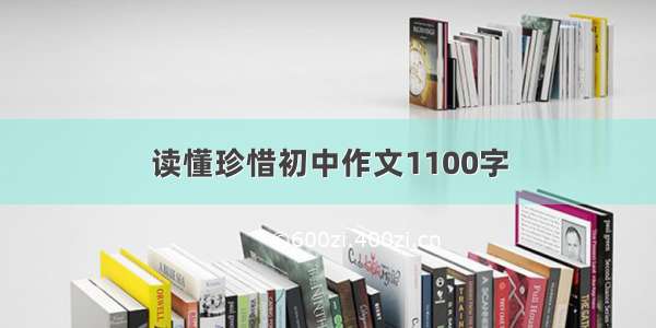 读懂珍惜初中作文1100字