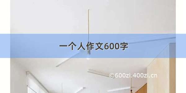 一个人作文600字