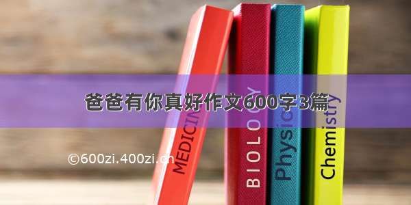 爸爸有你真好作文600字3篇