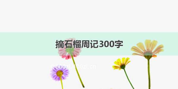 摘石榴周记300字