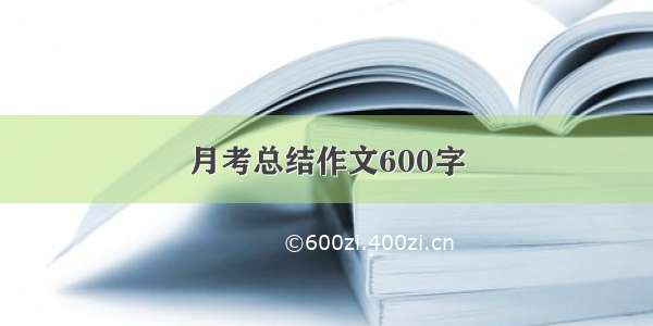 月考总结作文600字