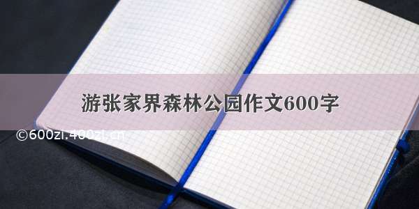 游张家界森林公园作文600字