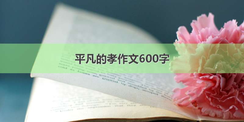 平凡的孝作文600字