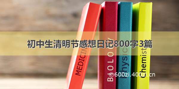 初中生清明节感想日记800字3篇