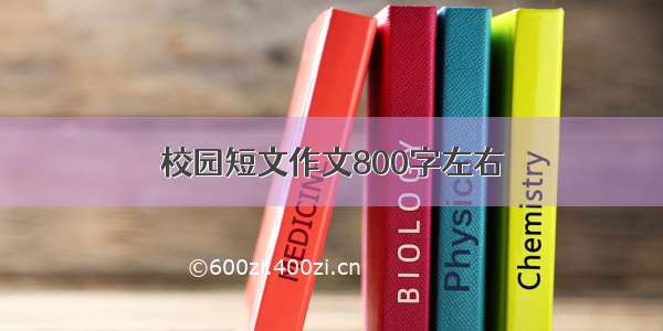 校园短文作文800字左右