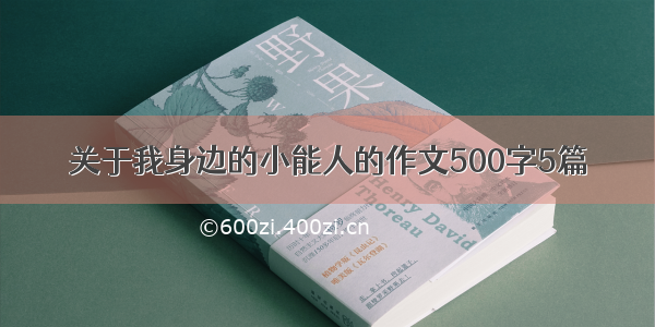 关于我身边的小能人的作文500字5篇