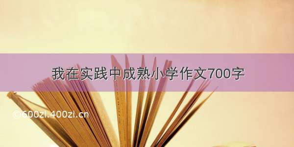 我在实践中成熟小学作文700字