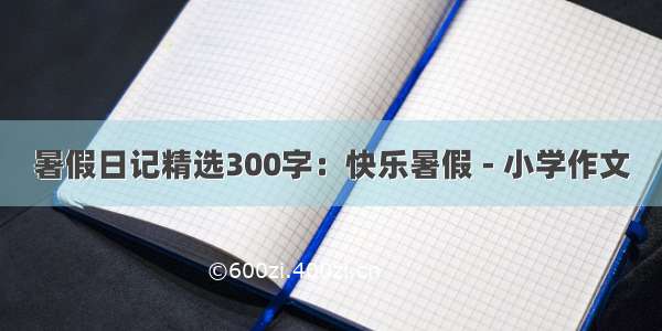 暑假日记精选300字：快乐暑假 - 小学作文