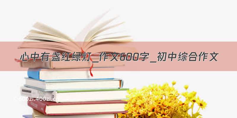 心中有盏红绿灯_作文600字_初中综合作文