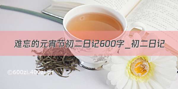 难忘的元宵节初二日记600字_初二日记