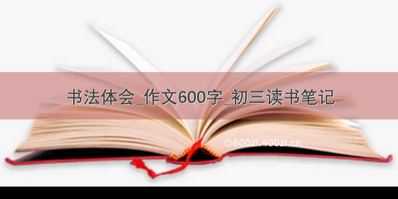 书法体会_作文600字_初三读书笔记