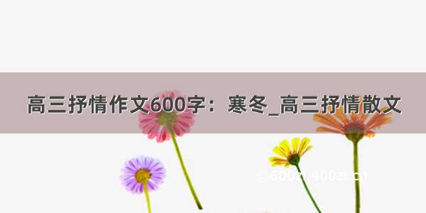 高三抒情作文600字：寒冬_高三抒情散文