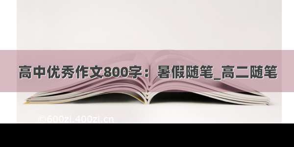 高中优秀作文800字：暑假随笔_高二随笔