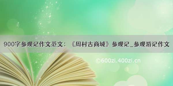 900字参观记作文范文：《周村古商城》参观记_参观游记作文