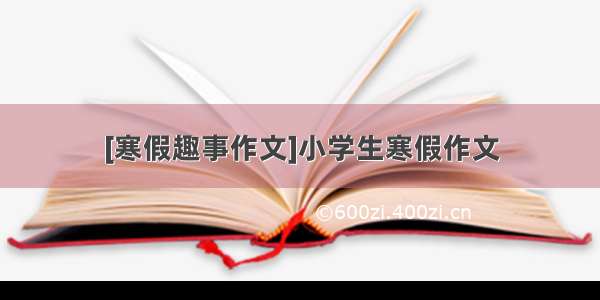 [寒假趣事作文]小学生寒假作文