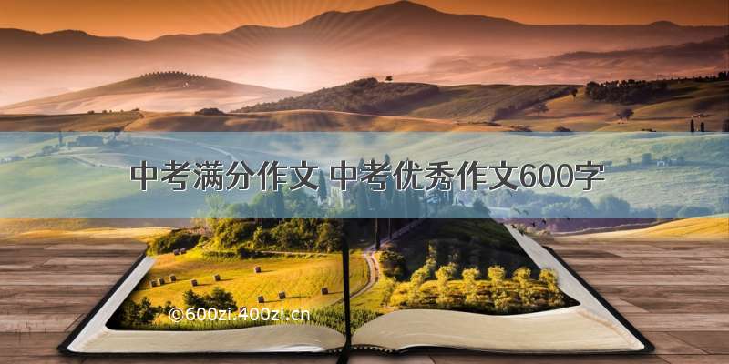 中考满分作文 中考优秀作文600字