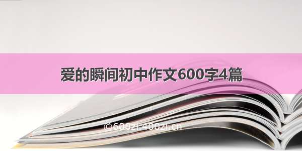 爱的瞬间初中作文600字4篇