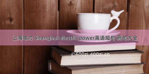 上海电力 Shanghai electric power英语短句 例句大全