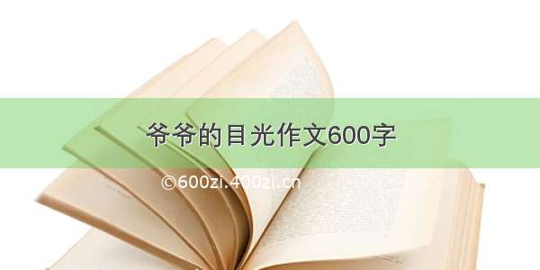 爷爷的目光作文600字