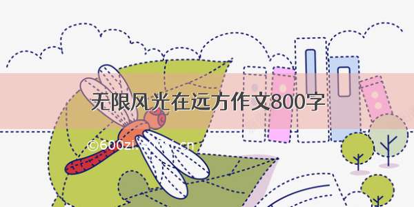 无限风光在远方作文800字