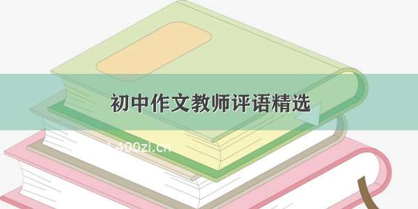 初中作文教师评语精选