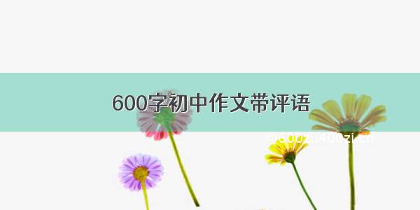 600字初中作文带评语