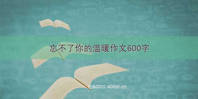 忘不了你的温暖作文600字