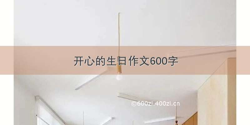 开心的生日作文600字