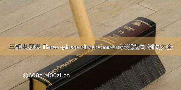 三相电度表 Three-phase electric meter英语短句 例句大全