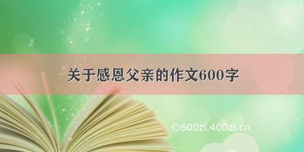 关于感恩父亲的作文600字