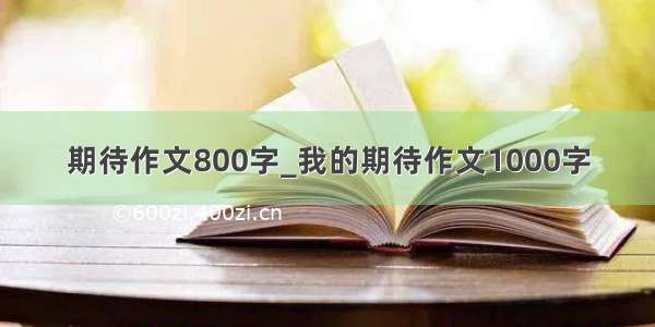 期待作文800字_我的期待作文1000字