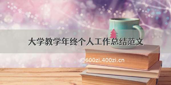 大学教学年终个人工作总结范文