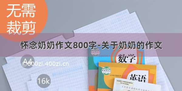 怀念奶奶作文800字-关于奶奶的作文