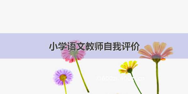 小学语文教师自我评价