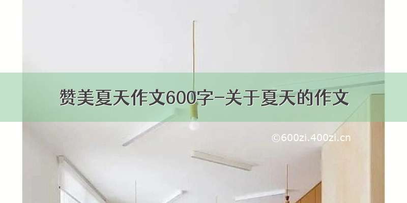 赞美夏天作文600字-关于夏天的作文