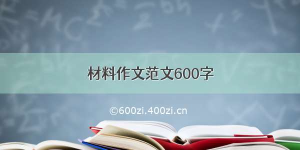 材料作文范文600字