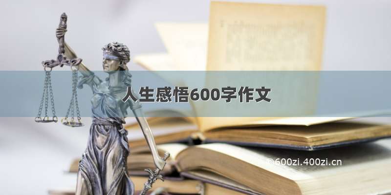 人生感悟600字作文