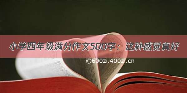 小学四年级满分作文500字：这种感觉真好