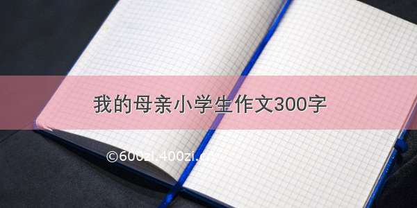 我的母亲小学生作文300字