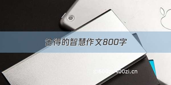 舍得的智慧作文800字