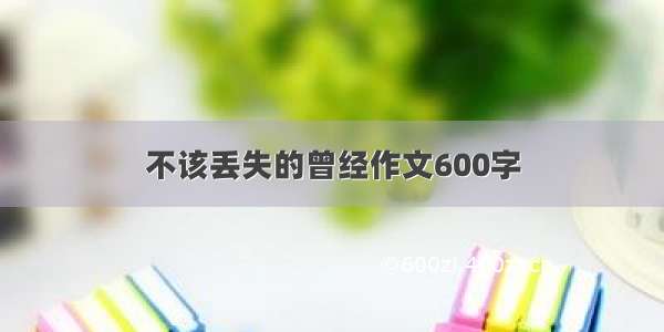 不该丢失的曾经作文600字