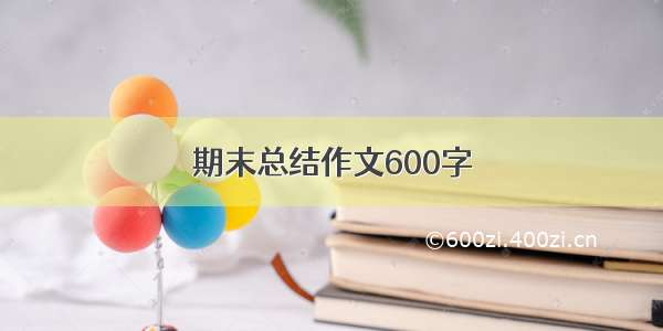 期末总结作文600字