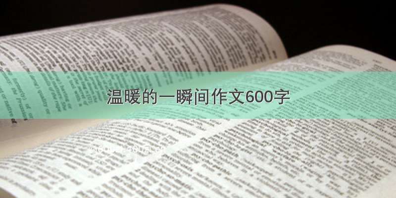 温暖的一瞬间作文600字