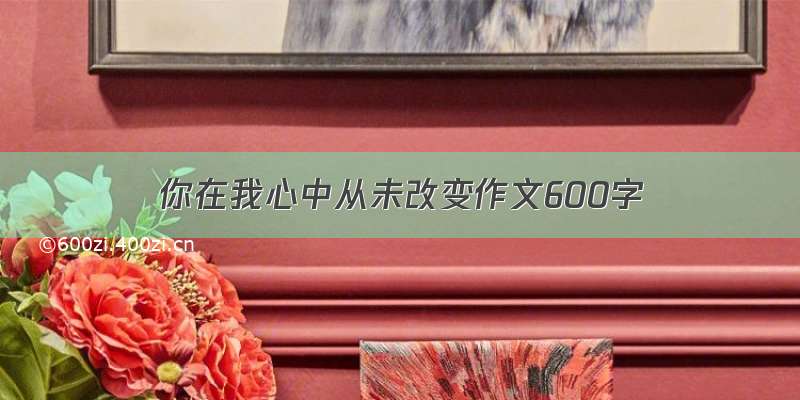 你在我心中从未改变作文600字