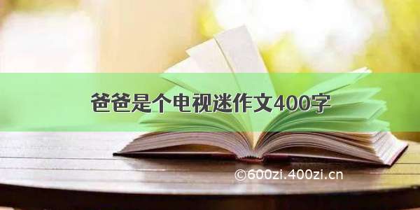 爸爸是个电视迷作文400字